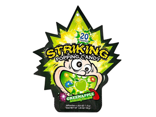 (Case) Striking Popping Candy (Green Apple) 索勁 青蘋果味爆炸糖 30g*48
