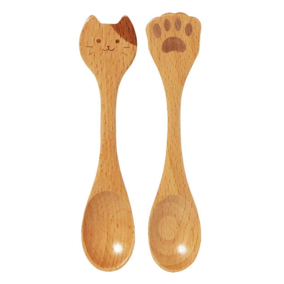 Maruki Cat Wooden Spoon x 10