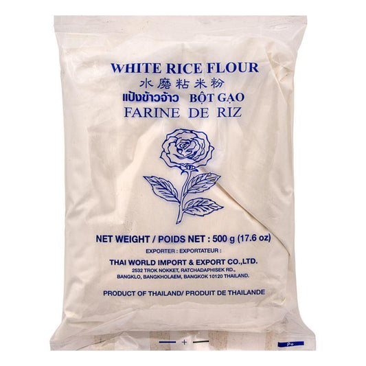 (Case) Rose Brand White Rice Flour 玫瑰牌 水磨粘米粉 500g*30