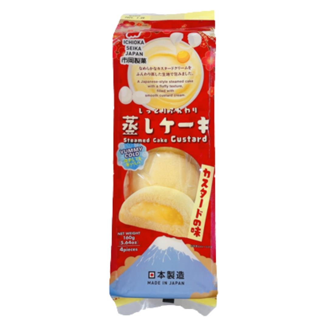 (Case) Ichioka Seika Steamed Cake (Custard Flavour) しっとりふんわり蒸しケーキ (カスタードの味) 160g*15