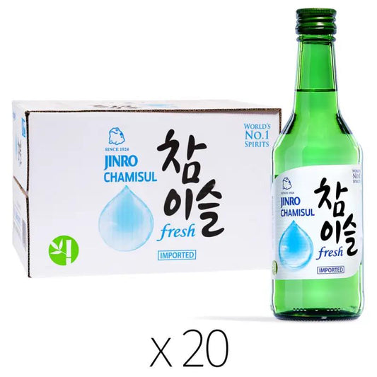 (Case)  Jinro Chamisul Fresh Soju 참이슬 (ABV 16.5%) 350ml*20