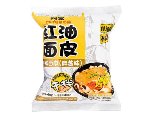 Bai Jia Instant Broad Noodle (Sesame Paste Flavour) 白家阿寬 紅油面皮 (麻醬味) 20 x 115g