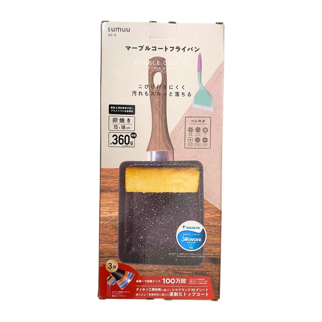 Sumuu Tamagoyaki Pan with Silicon Spatula マーブルコートフライパン 卵焼き x 10