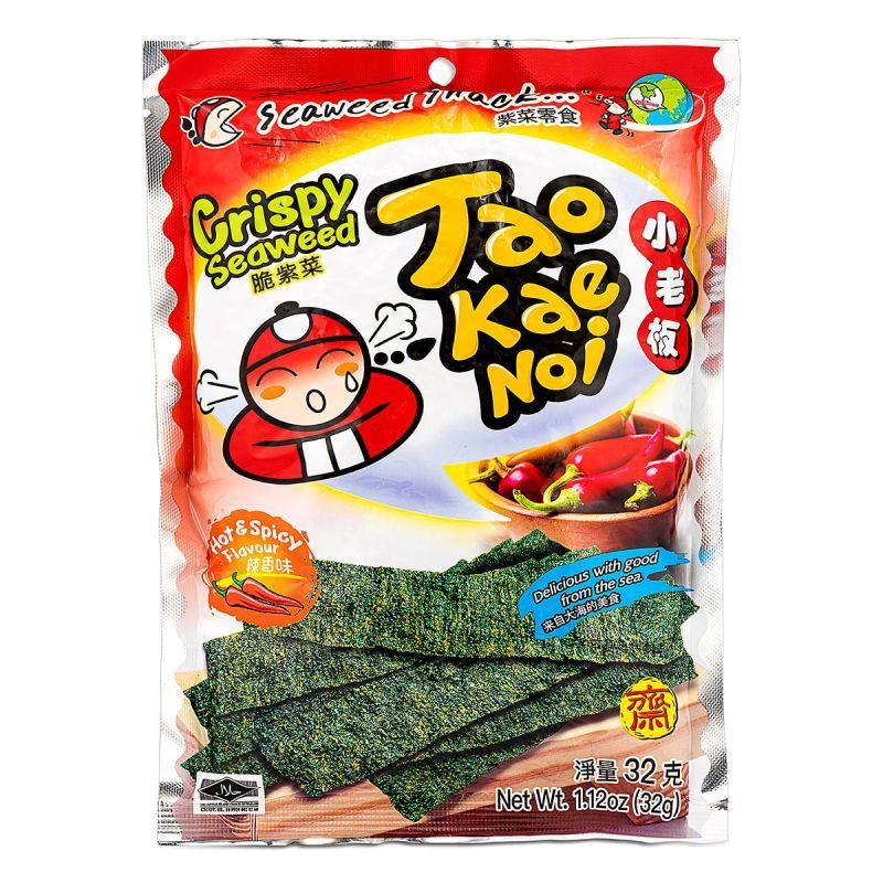 (Case) Tao Kae Noi Crispy Seaweed (Hot & Spicy Flavour) 小老板 脆紫菜 (辣香味) 32g*24