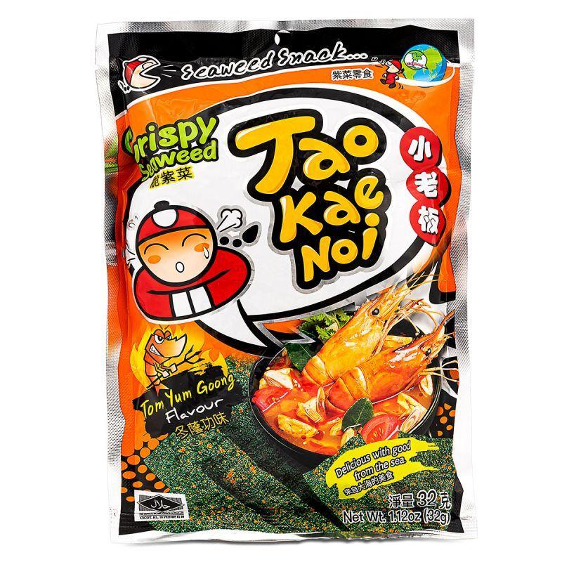 (Case) Tao Kae Noi Crispy Seaweed (Tom Yum Goong Flavour) 小老板 脆紫菜 (冬蔭功味) 32g*24