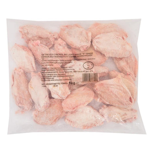 ❄️ IQF Frozen Chicken Mid Joint Wings 10 x 1kg