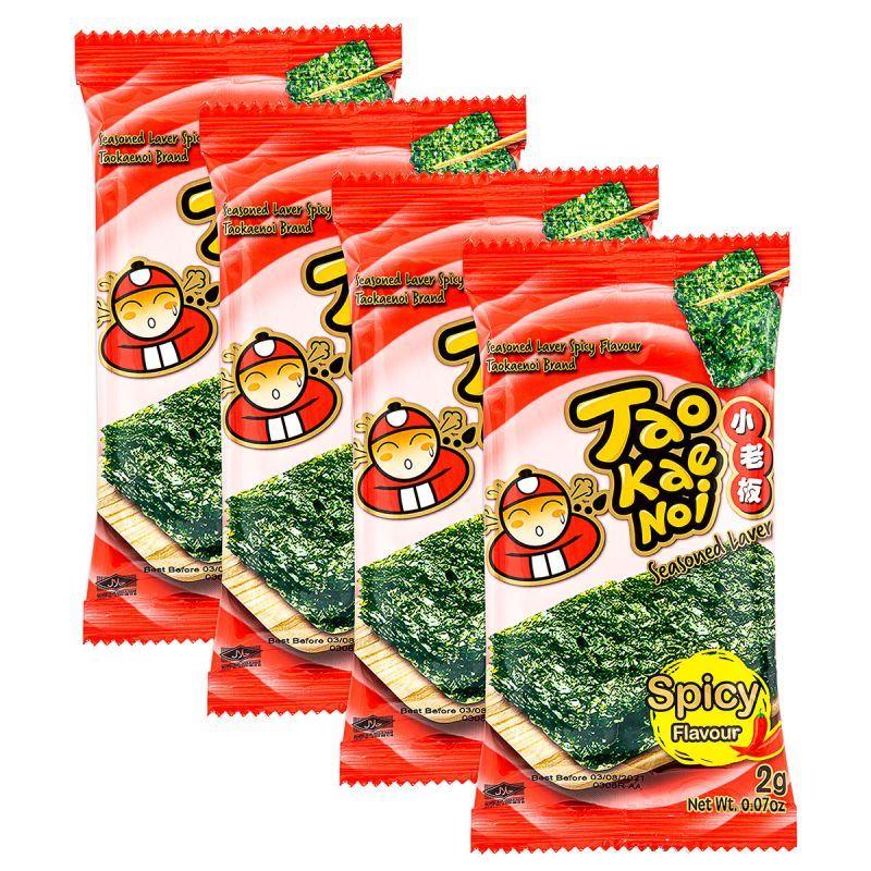 (Case) Tao Kae Noi Seasoned Laver (Spicy Flavour) 16g*20