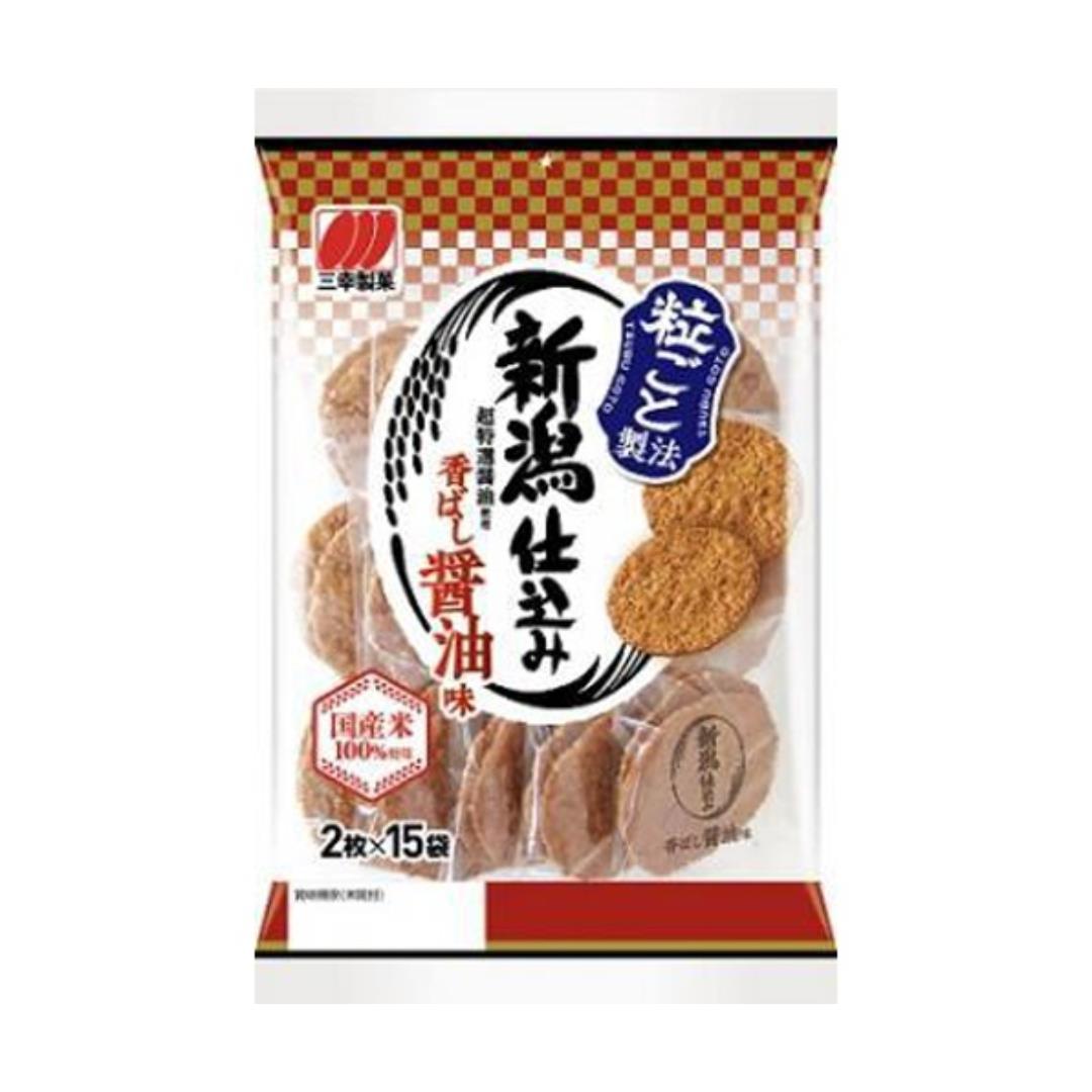 (Case) Sanko Seika Niigata Jikomi Shoyu Rice Cracker 126g*12