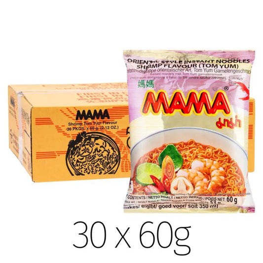 (Case) Mama Oriental Style Instant Noodles (Shrimp Tom Yum Flavour) 60g*30