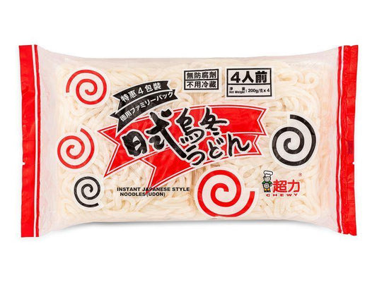 (Case) Chewy Instant Japanese Style Noodles (Udon) 超力 日式烏冬 (特惠4包裝) 800g (4 x 200g)*9