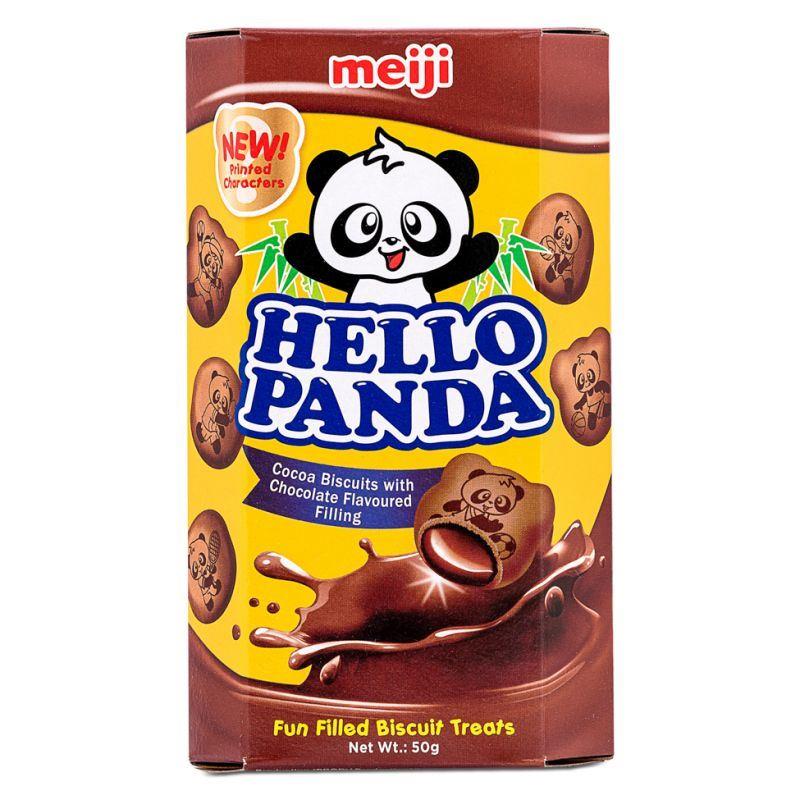 (Case) Meiji Hello Panda Cocoa Biscuits with Chocolate Flavour Filling 明治 熊貓雙重朱古力夾心餅 50g*20