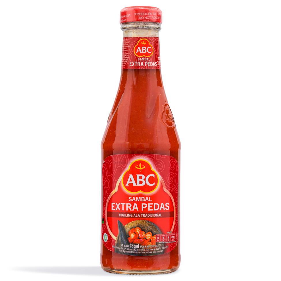 ABC Sambal Extra Pedas (Extra Hot Chili Sauce) 24 x 335ml