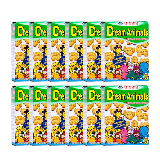 Ginbis Dream Animals Biscuits (Seaweed Flavour) 12 x 37g