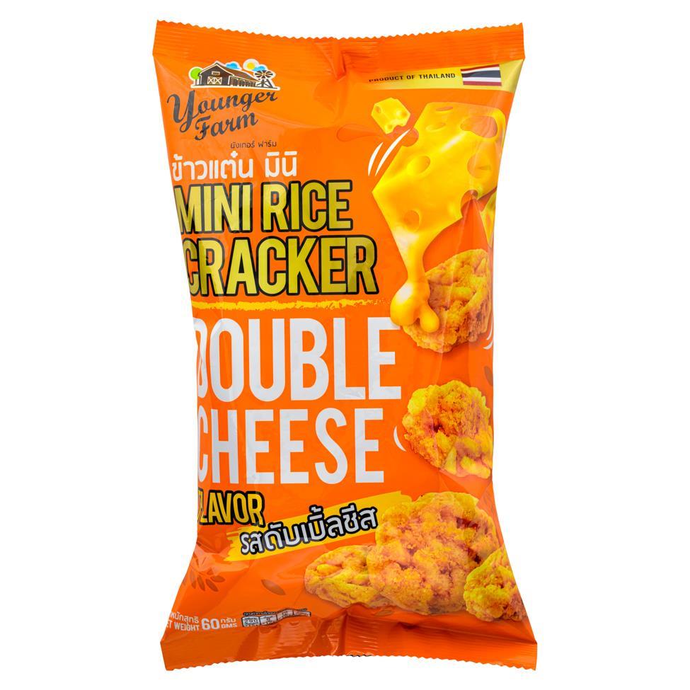 (Case) Younger Farm Mini Rice Cracker Double Cheese Flavour 60g*24