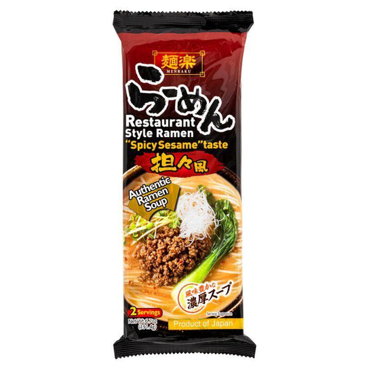 (Case) Hikari Menraku Restaurant Style Ramen (Spicy Sesame Taste) 担タ風 191.4g*12