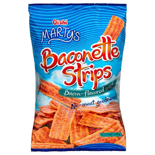 (Case) Oishi Marty's Baconette Strips Bacon Flavoured Snack 90g*30