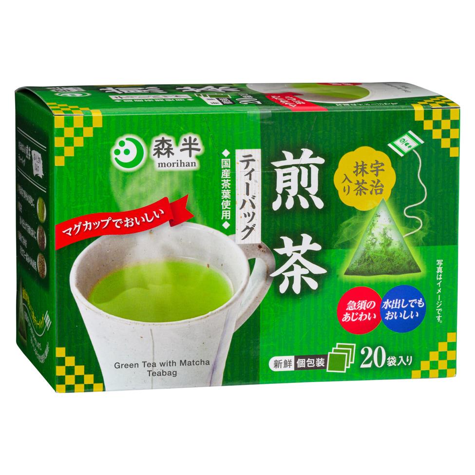 (Case) Kyouei Seicha Morihan Sencha with Uji Matcha Tea Bag 36g*8