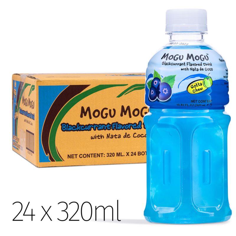 (Case) Mogu Mogu Blackcurrant Flavored Drink with Nata De Coco (320ml*6)*4