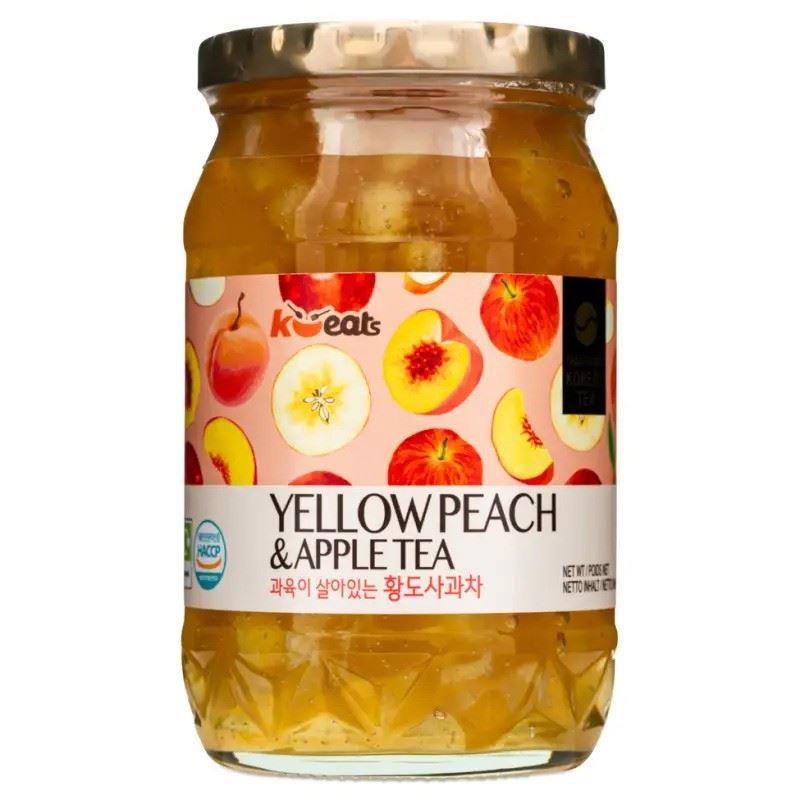 (Case) K-Eats Traditional Korean Yellow Peach & Apple Tea 황도사과차 500g*15