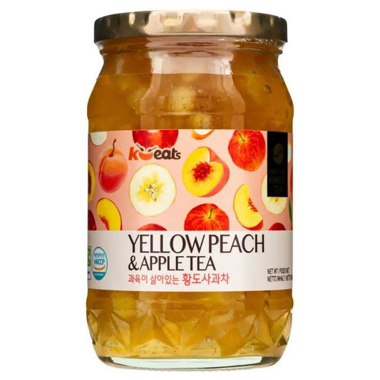 (Case) K-Eats Traditional Korean Yellow Peach & Apple Tea 황도사과차 500g*15