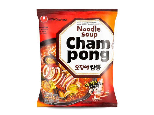 (Case) Nongshim Champong Seafood Noodle (Hot & Spicy) 오징어짬뽕 124g*20