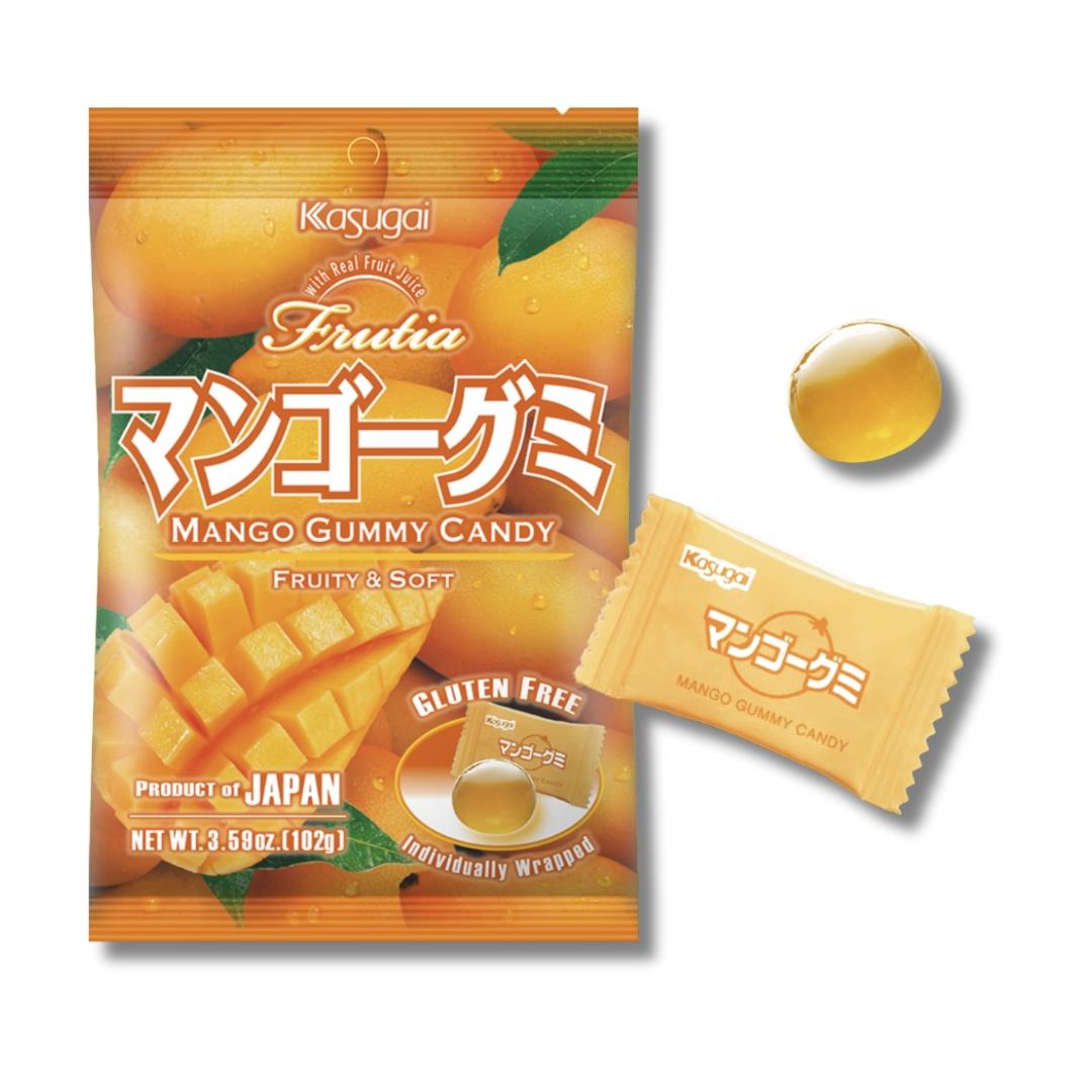 (Case) Kasugai Frutia Mango Gummy Candy 102g*24