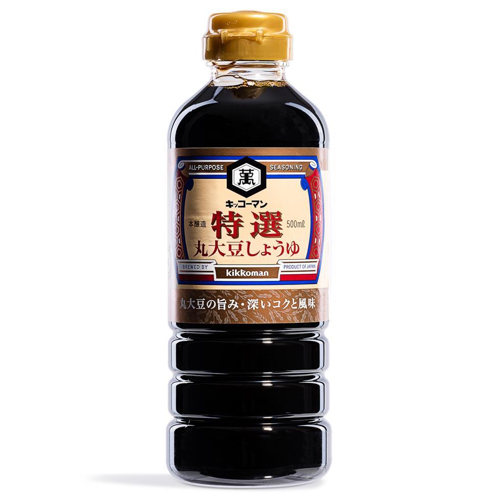 (Case) Kikkoman Tokusen Marudaizu Shoyu Soy Sauce 特選丸大豆しょうゆ 500ml*12