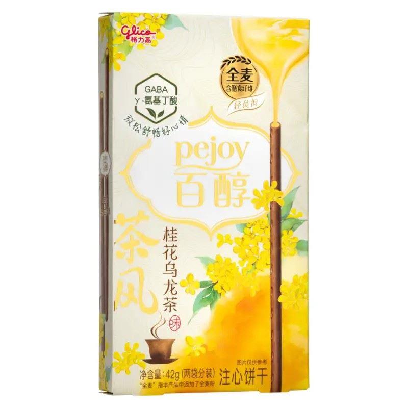 (Case) Glico Pejoy Biscuit Sticks (Osmanthus Oolong Flavour) 格力高 百醇注心餅乾 (桂花烏龍味) 42g*36