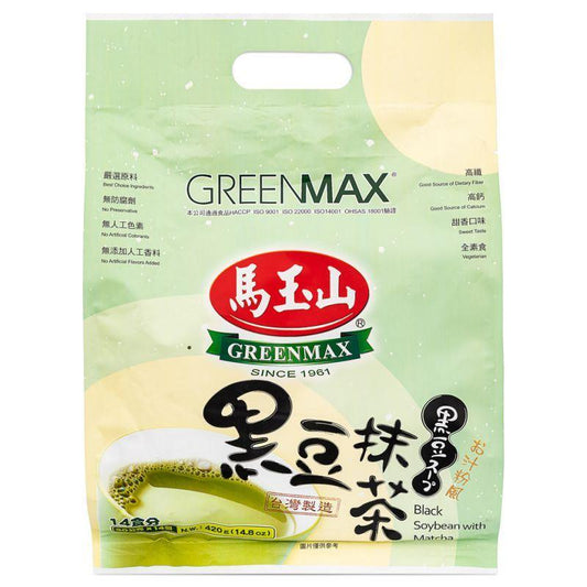 (Case) Greenmax Black Soybean with Matcha 馬玉山 黑豆抹茶 420g*12