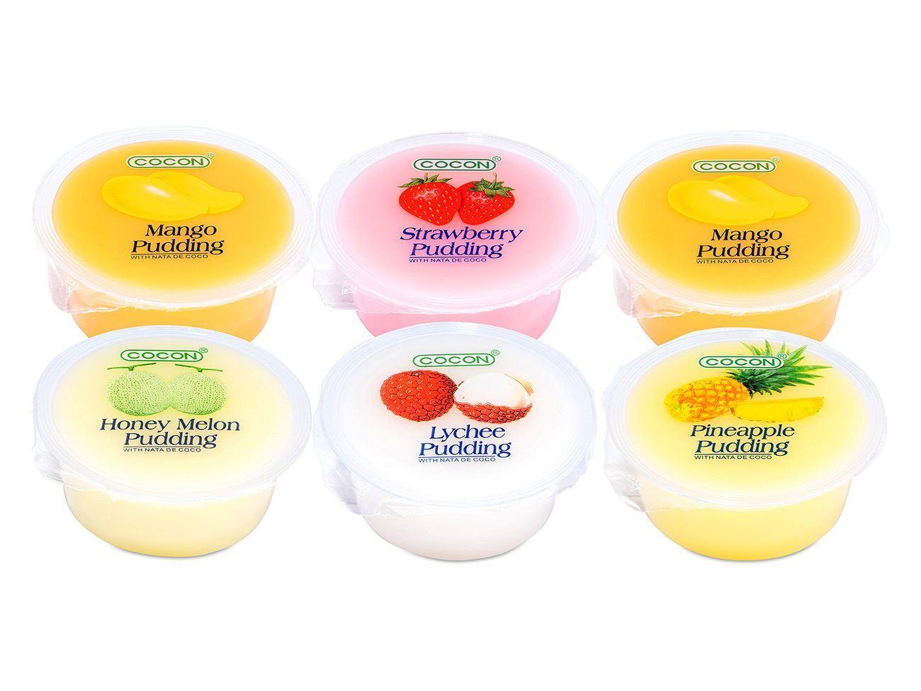 (Case) Cocon Assorted Fruit Flavoured Jelly Pudding with Coconut Gel Pieces 6*80g*16