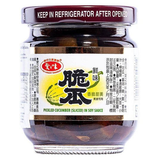 AGV Pickled Cucumber (Sliced) in Soy Sauce 愛之味 鮮味脆瓜 12 x 180g