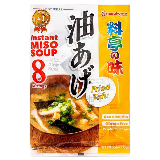 (Case) Marukome Instant Miso Soup (Fried Tofu & Wakame Seaweed) 油あげ 152g (8 pcs)*10