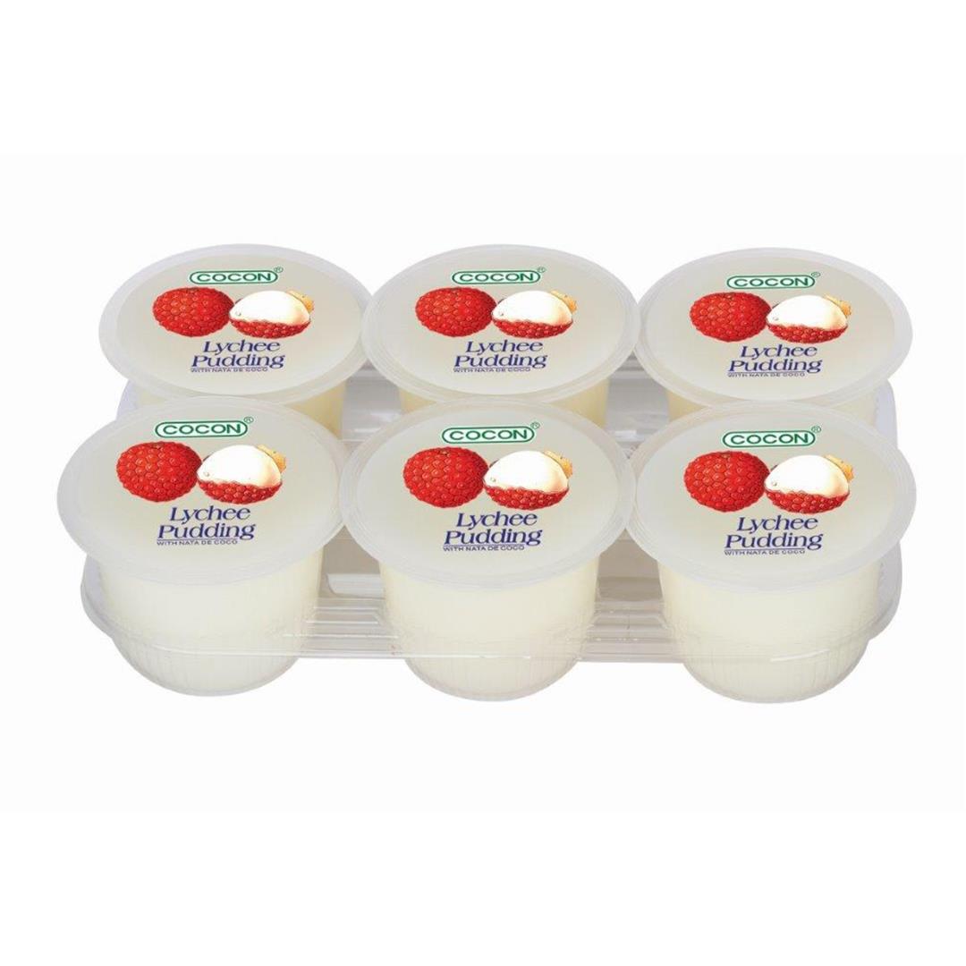 (Case) Cocon Lychee Flavoured Jelly Pudding with Coconut Gel Pieces (6*118g)*12