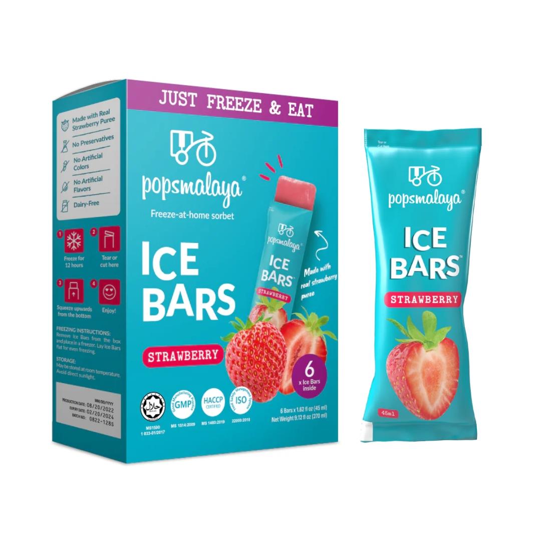 (Case) PopsMalaya Strawberry Ice Bar (45ml*6)*12