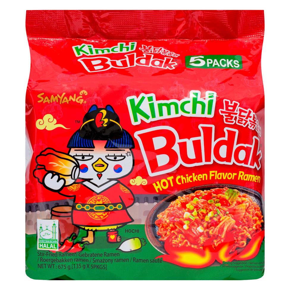 (Case) Samyang Buldak Hot Chicken Flavour Ramen (Kimchi) (135g*5)*8