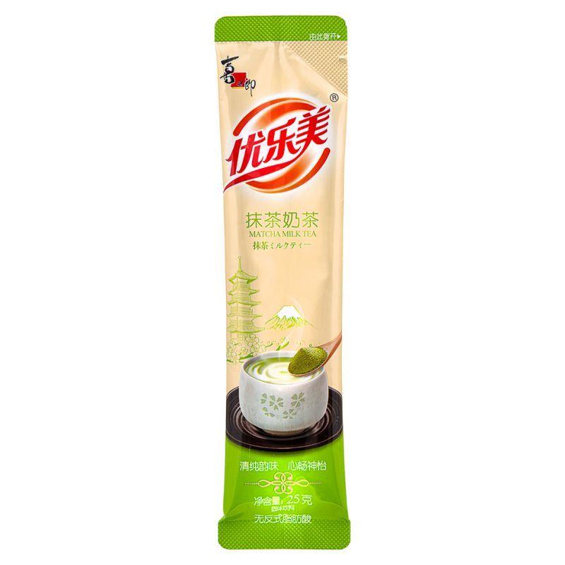 (Case) Xizhilang ST Low Sugar Matcha Milk Tea (Single Pack) 喜之郎 優樂美低糖抹茶奶茶 (散裝) (25g*20)*5
