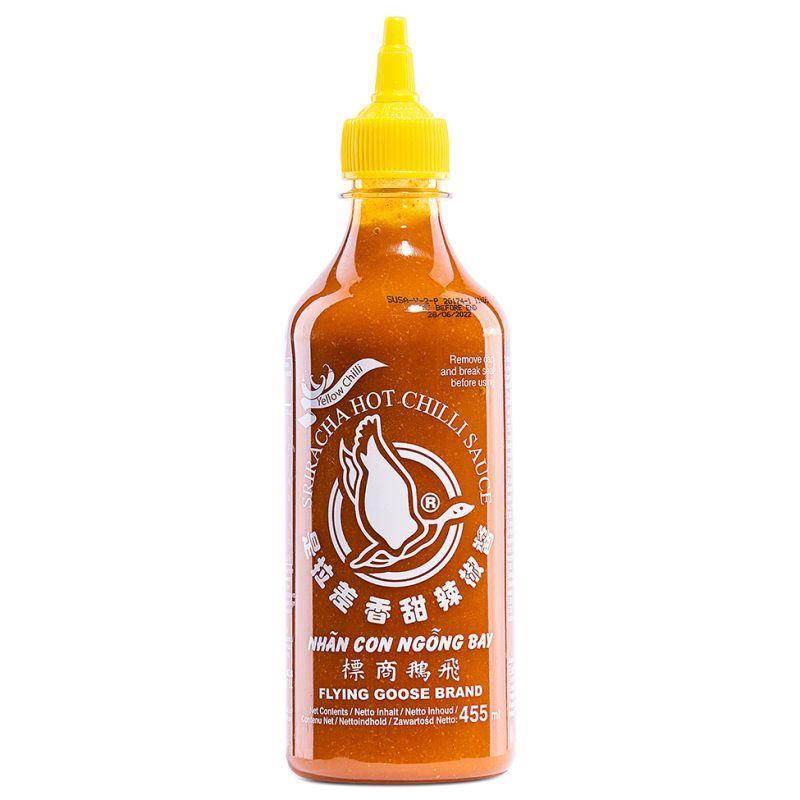 Flying Goose Sriracha Hot Chilli Sauce (Yellow Chilli) 飛鵝商標 是拉差香甜辣椒醬 (黃辣椒) 6 x 455ml