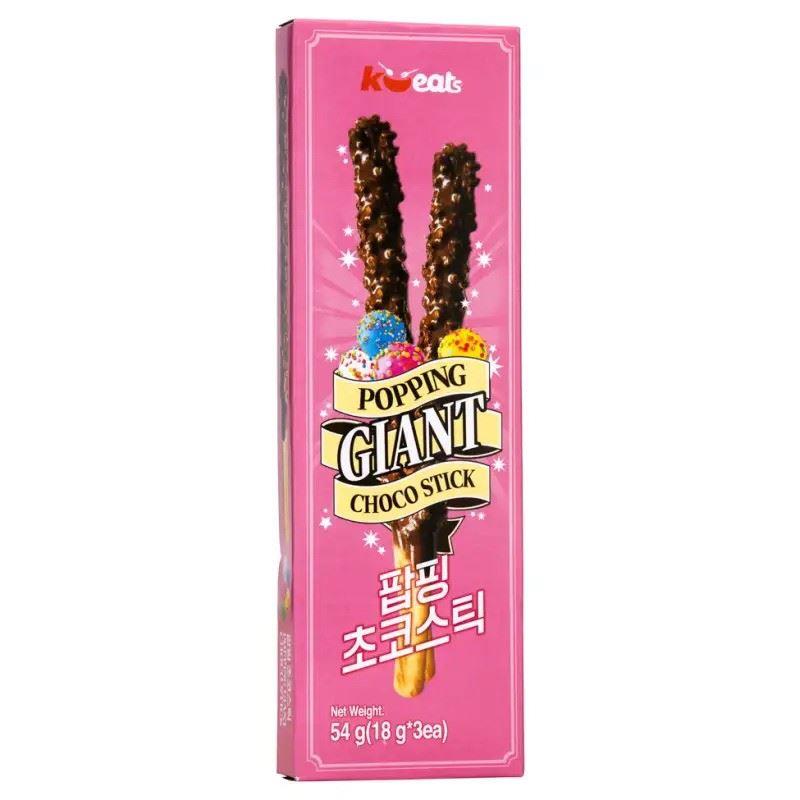(Case) K-eats Popping Giant Choco Stick 팝핑초코스틱 54g (3*18g)*32