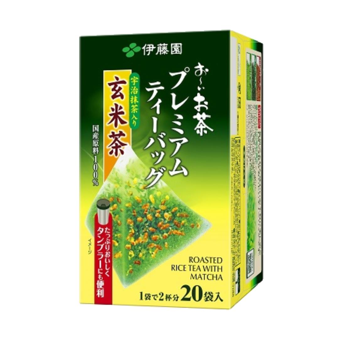 (Case) Itoen Oi Ocha Genmaicha Roasted Rice Tea with Matcha Tea Bag 46g*8