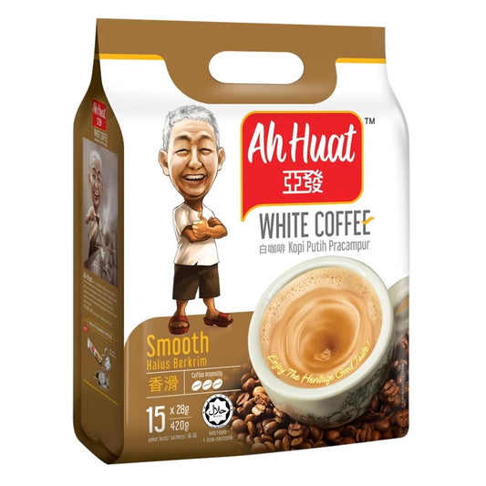Ah Huat Smooth White Coffee 3 in 1 亞發 香滑白咖啡 20 x (15 x 28g)