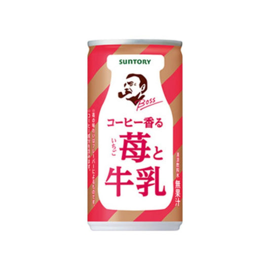 Suntory BOSS Strawberry Flavour Milk Coffee ボス コーヒー香る苺と牛乳 30 x 185g