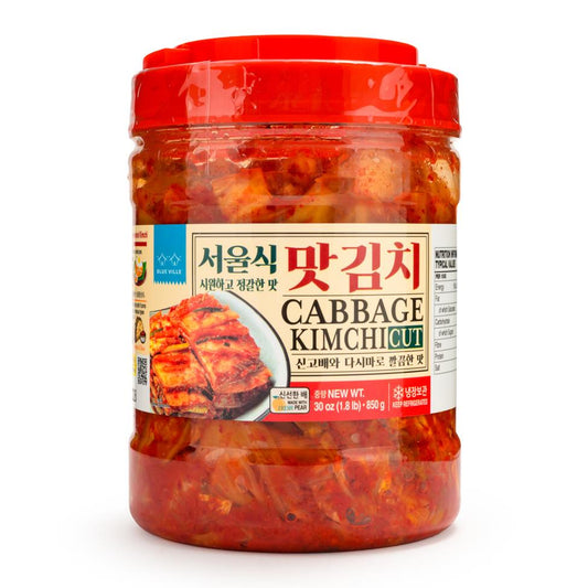 ❄️ Blue Ville Cabbage Kimchi Cut (850g Tub) 12 x 850g
