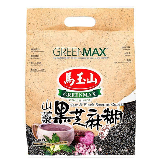 (Case) Greenmax Yam & Black Sesame Cereal 馬玉山 山藥黑芝麻糊 360g*12