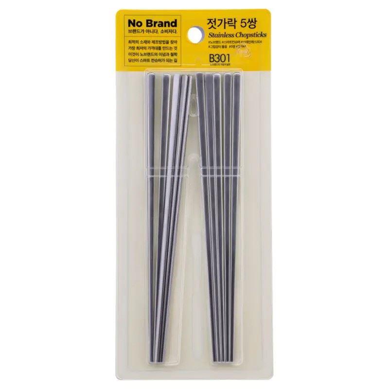(Case) No Brand Stainless Chopsticks (5 Pairs)*15