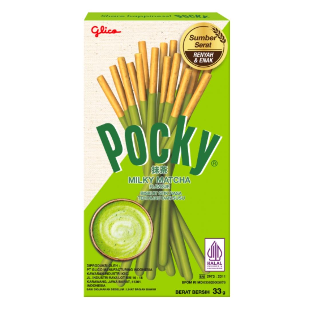 (Case) Glico Pocky Biscuit Sticks (Milky Matcha Flavour) 33g*10*12