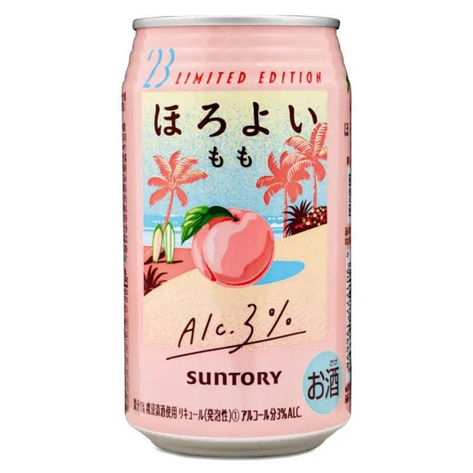 (Case)  Suntory Horoyoi Peach Chuhai Spritzer ほろよい もも チューハイです (ABV 3%) 350ml*24