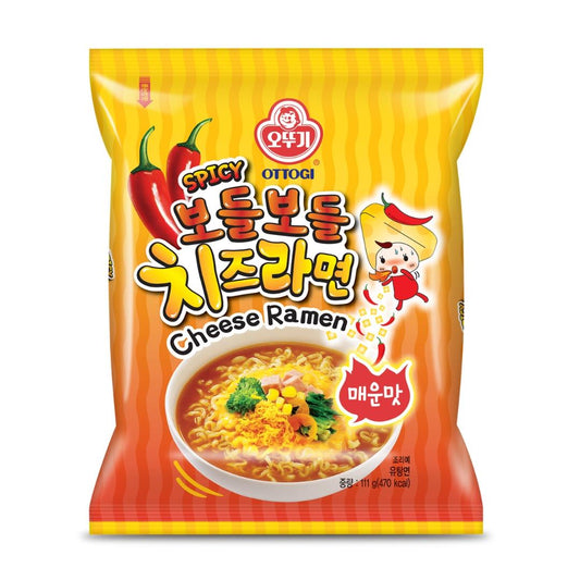 (Case) Ottogi Bodle Bodle Soup Ramen (Spicy Cheese) 111g*4*8