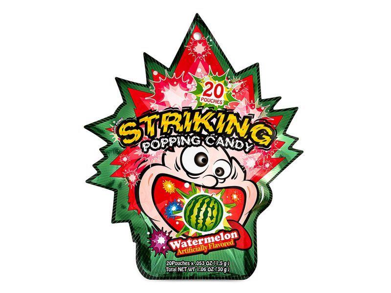 (Case) Striking Popping Candy (Watermelon) 索勁 西瓜味爆炸糖 30g*48