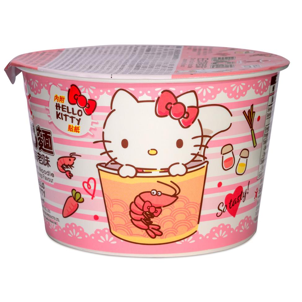 (Case) Doll Hello Kitty Bowl Noodle (Shrimp Flavour) 公仔點心麵 日式海老味即食麵 37g*18
