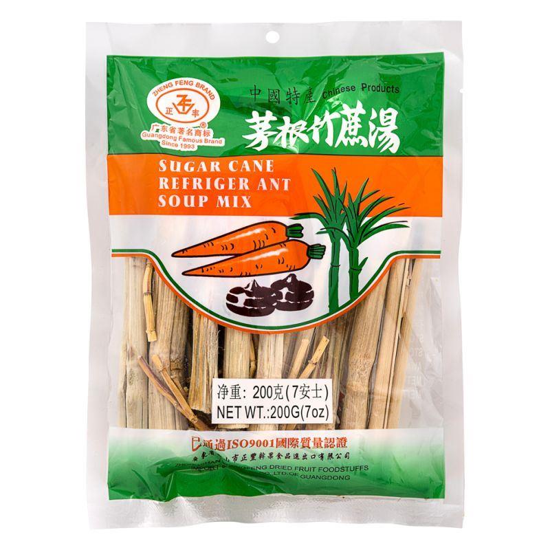 (Case) Zheng Feng Dried Sugar Cane & Lobed Kudzuvine Root Soup Mix 正豐 茅根竹蔗湯 200g*30